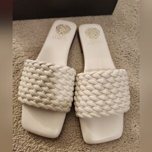 Vince Camuto Cream Braided Sandals